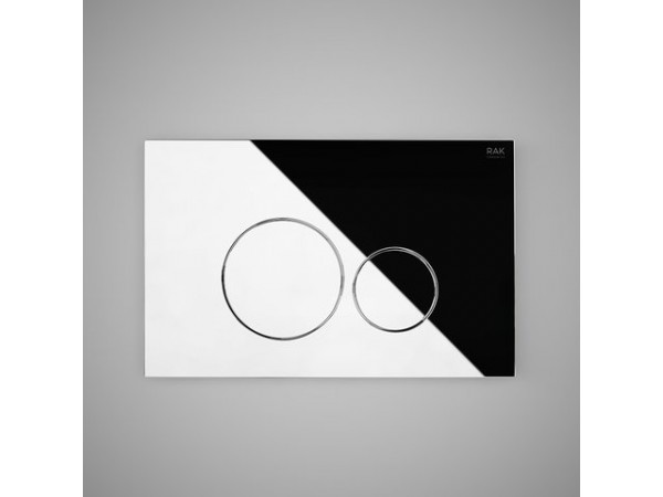 RAK CERAMICS Przycisk spłukujący okrąg 23,6x15,2x1,2cm, chrom połysk.