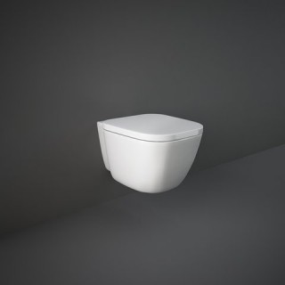 RAK CERAMICS Zestaw One Miska WC podwieszana 52x37 cm, rimless + deska standard bez w/o, biały połysk. 