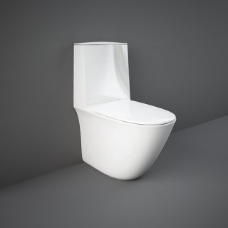 RAK CERAMICS Zestaw Sensation Kompact: Miska WC rimless 62x38 cm + zbiornik do kompaktu + deska WC wolnoopadająca.
