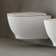 RAK CERAMICS Zestaw Moon Miska WC podwieszana 56x36 cm, rimless, biały połysk + deska WC slim wolnoopadająca.