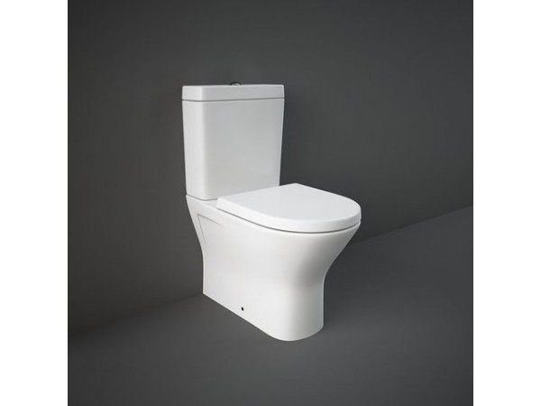 RAK CERAMICS Zestaw Resort Kompakt: Miska WC rimless 60x36cm do compactu + zbiornik do kompaktu + deska WC slim wolnoopadająca.