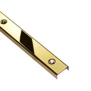 PROFIL DESIGN Listwa dekoracyjna GOLD SWAROVSKI 23mm, stal polerowana lustro, 244cm.