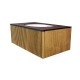 Wooden Szafka wisząca z umywalką podblatową, 50x38,5x50cm