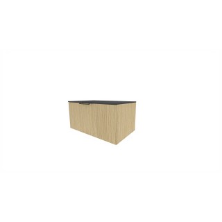 WOODEN Classic Szafka drewniana wisząca z umywalką podblatową - komplet, 50x38,5x50 cm, Lamele, Imperium.