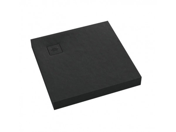 Schedpol Schedline Collection Brodzik akrylowy NonLimits Black Stone 80x80x12 cm, kwadratowy