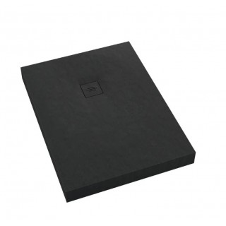 Schedpol Schedline Collection Brodzik akrylowy NonLimits Black Stone 80x100x12 cm, prostokątny
